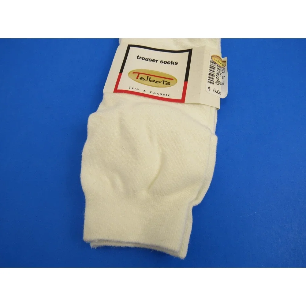 Talbots White Trouser Socks Size Large 9-11 [1 Pair]